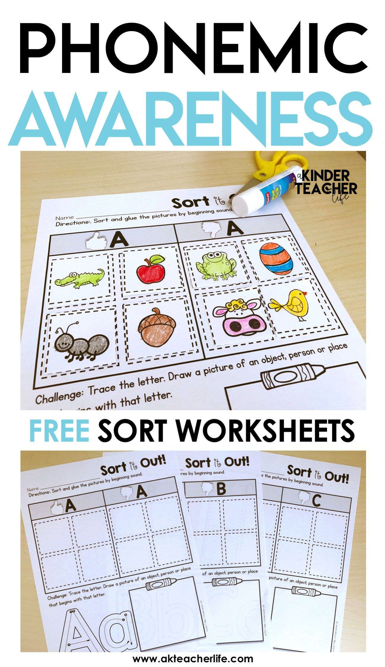 FREE Phonemic Awareness Sorting Worksheets A Kinderteacher Life FREE Phonemic Awareness Sorting Worksheets A Kinderteacher Life