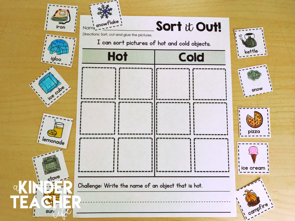 No Prep sort worksheets for primary students