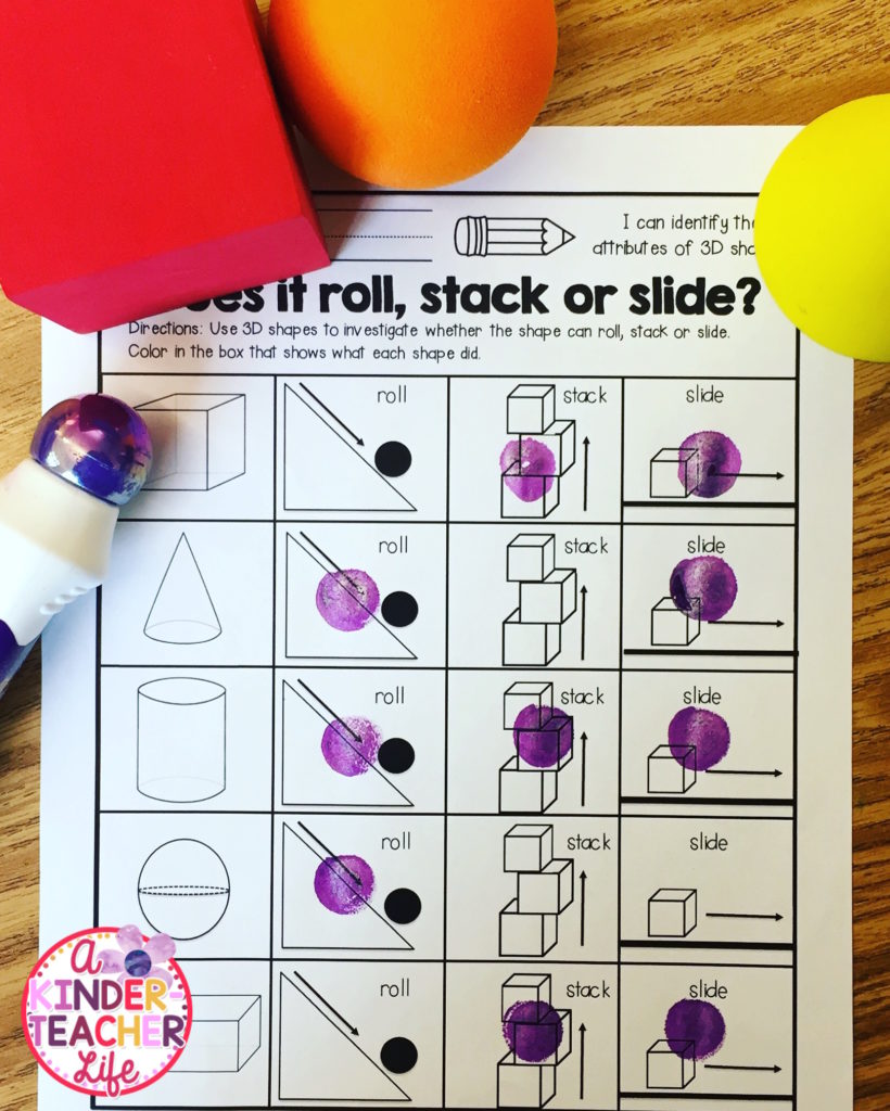 Does it roll, stack or slide worksheets