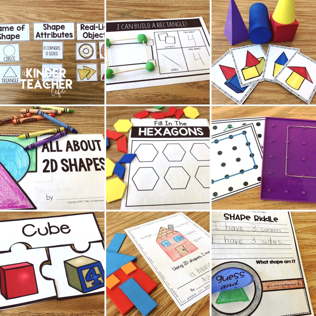 Shape activities for hands-on learning and interactive game playing