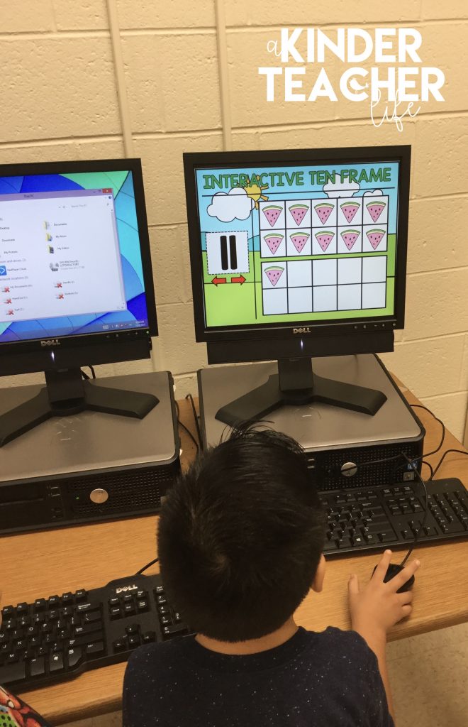 Interactive Ten Frame - students read and build the number using a ten frame 