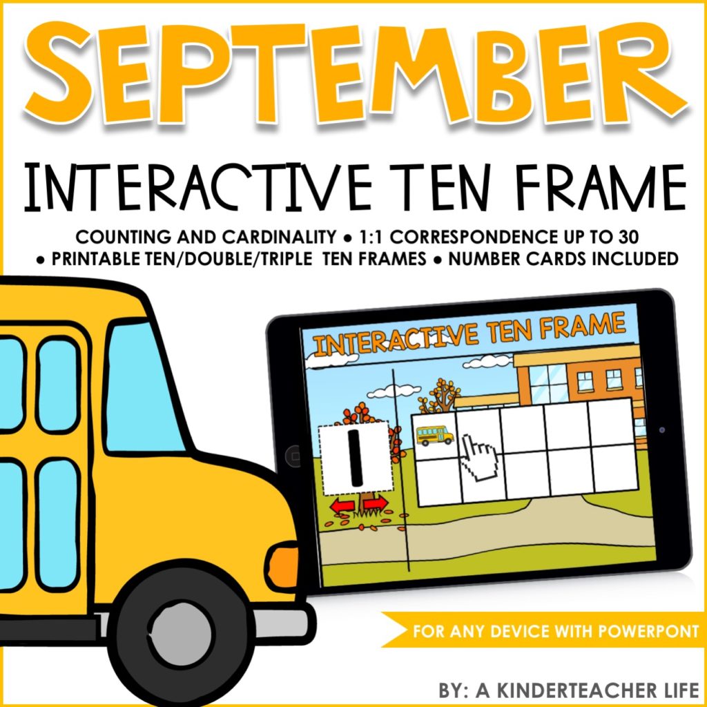 Interactive Ten Frame Math Kindergarten