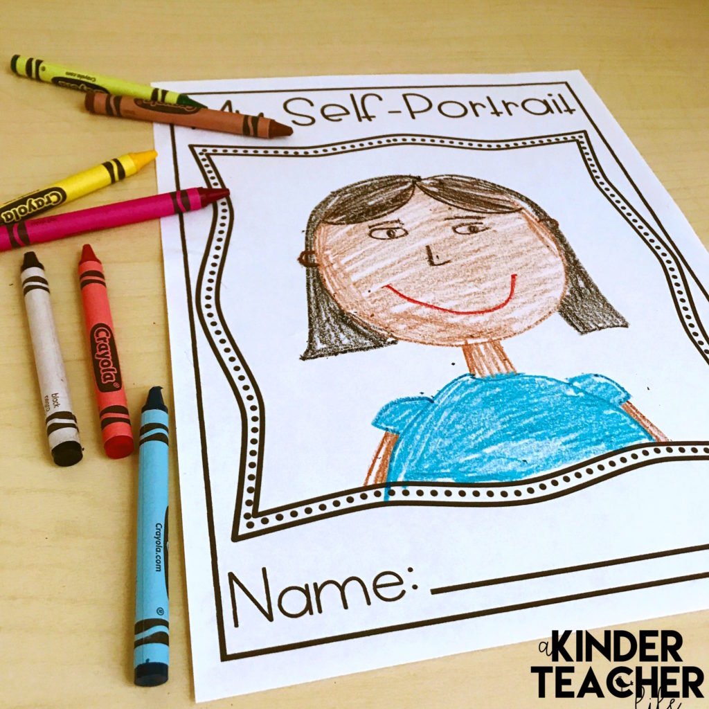 Free Self-Portrait Worksheet for the first day of school 