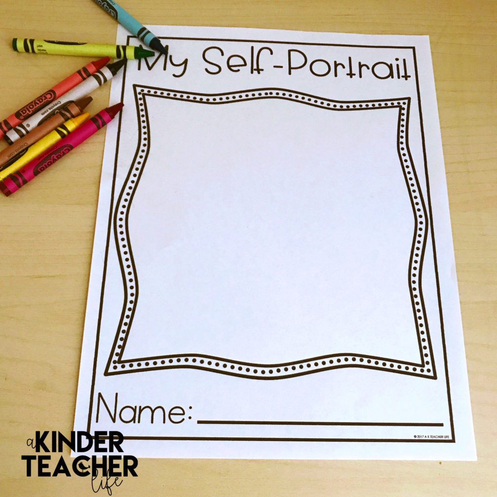 Free Self-Portrait Worksheet for the First Day of School