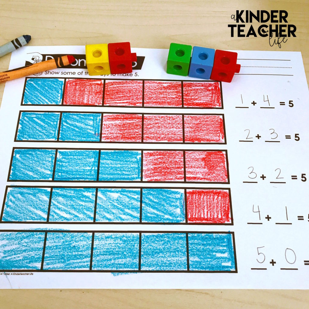 Hands-on activities for teaching students how to decompose numbers 