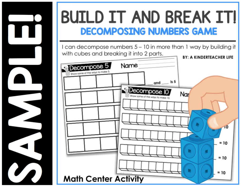 Free Printables for Decomposing Numbers