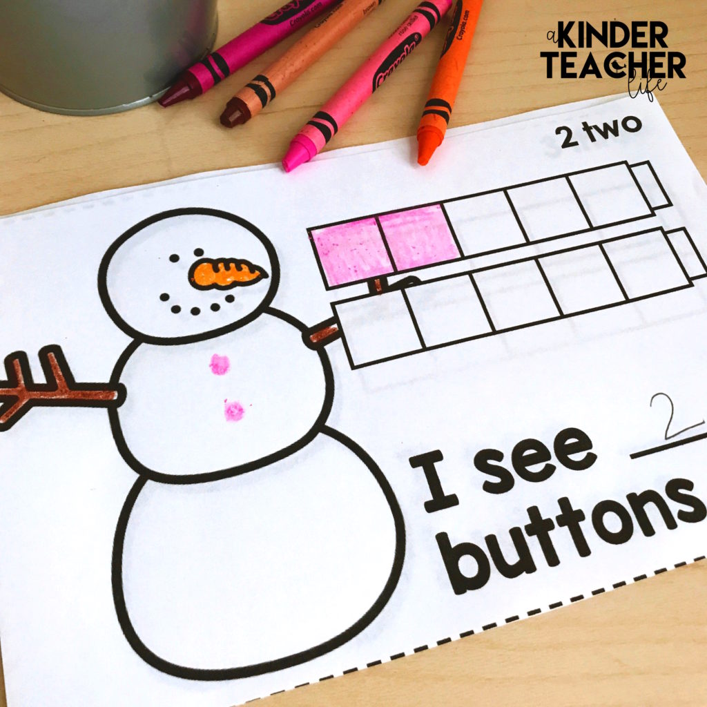 Free printable math snowman counting book 