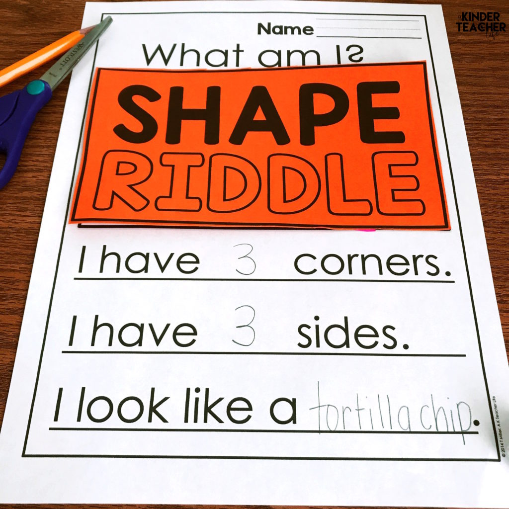 This blog post is about shape riddles! Use shape riddles to engage your students in identifying the attributes of 2D and 3D shapes. They can even write their own! Free worksheets included.