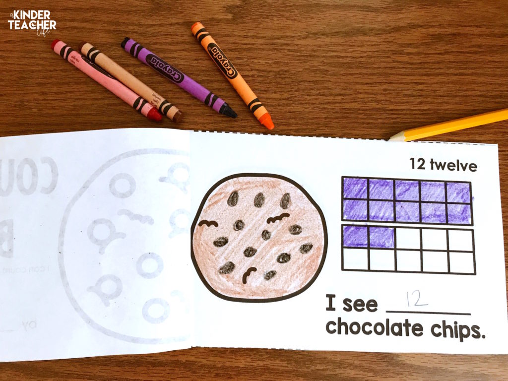 Free printable math counting book for numbers 11 – 20. Great practice for teaching students to identify teen numbers! 