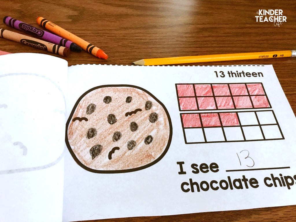 Free printable math counting book for numbers 11 – 20. Great practice for teaching students to identify teen numbers! 