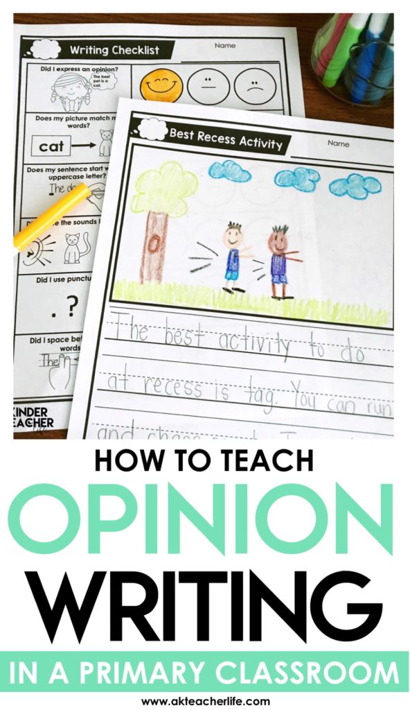 Read this blog post to get new ideas on how to teach kindergartners to write their opinions.