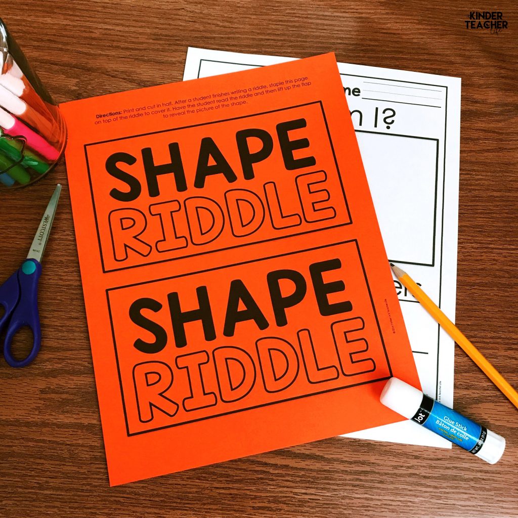 This blog post is about shape riddles! Use shape riddles to engage your students in identifying the attributes of 2D and 3D shapes. They can even write their own! Free worksheets included.