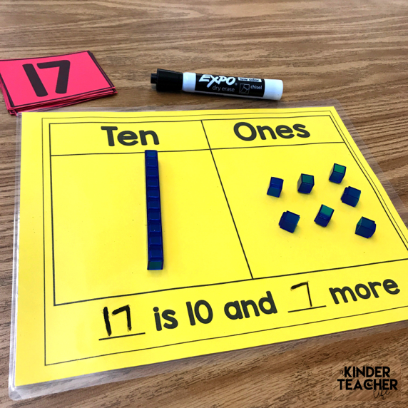 Decomposing numbers into ten and some ones 