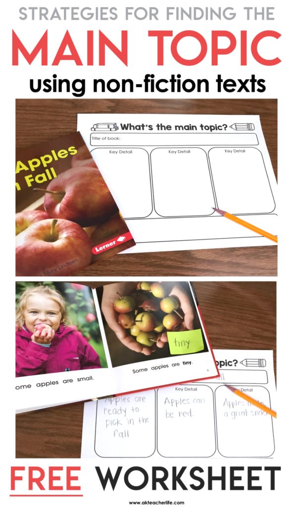 Strategies for teaching primary students to find the main topic
