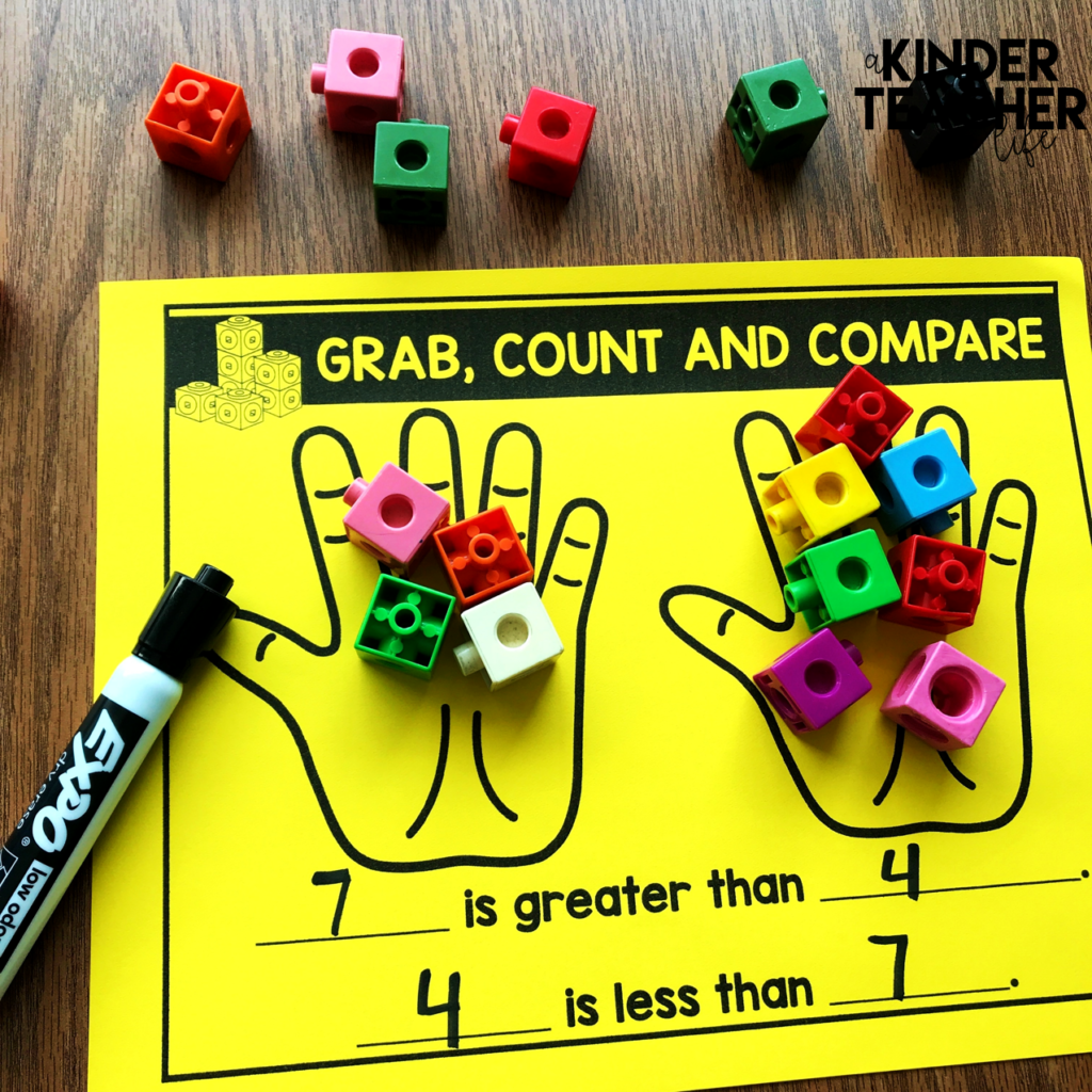 Grab, count and compare math game 