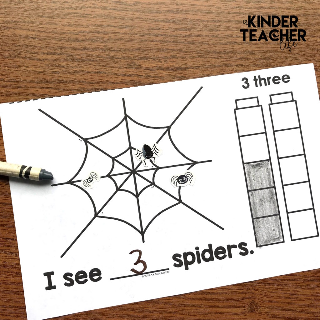 Free counting book with spiders - students draw spiders to match the number on the page. 