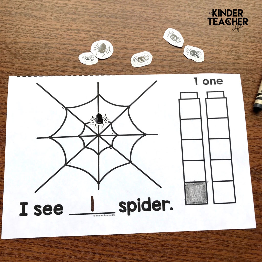 Free counting book with spiders - students draw spiders to match the number on the page. 