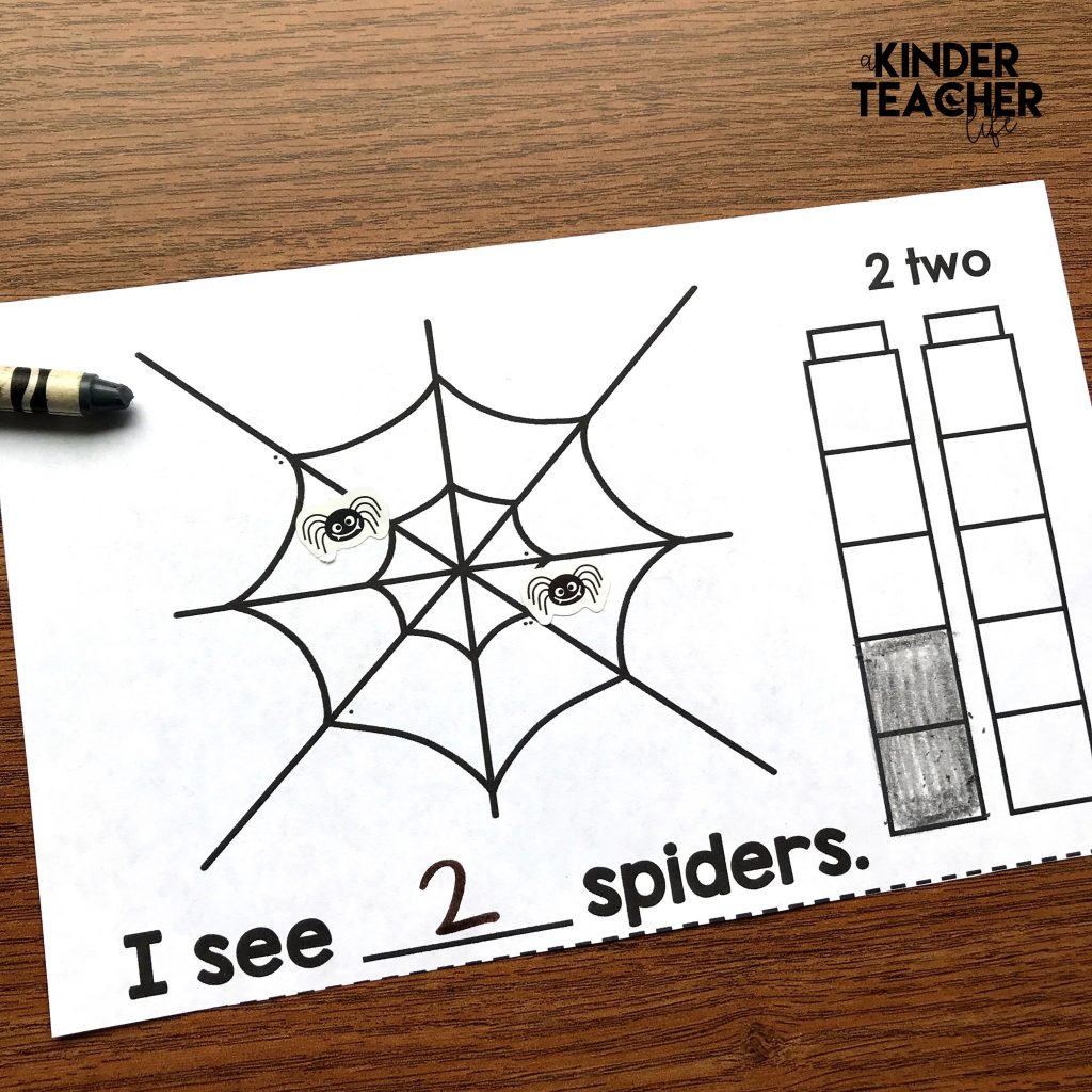 Free counting book with spiders - students draw spiders to match the number on the page. 