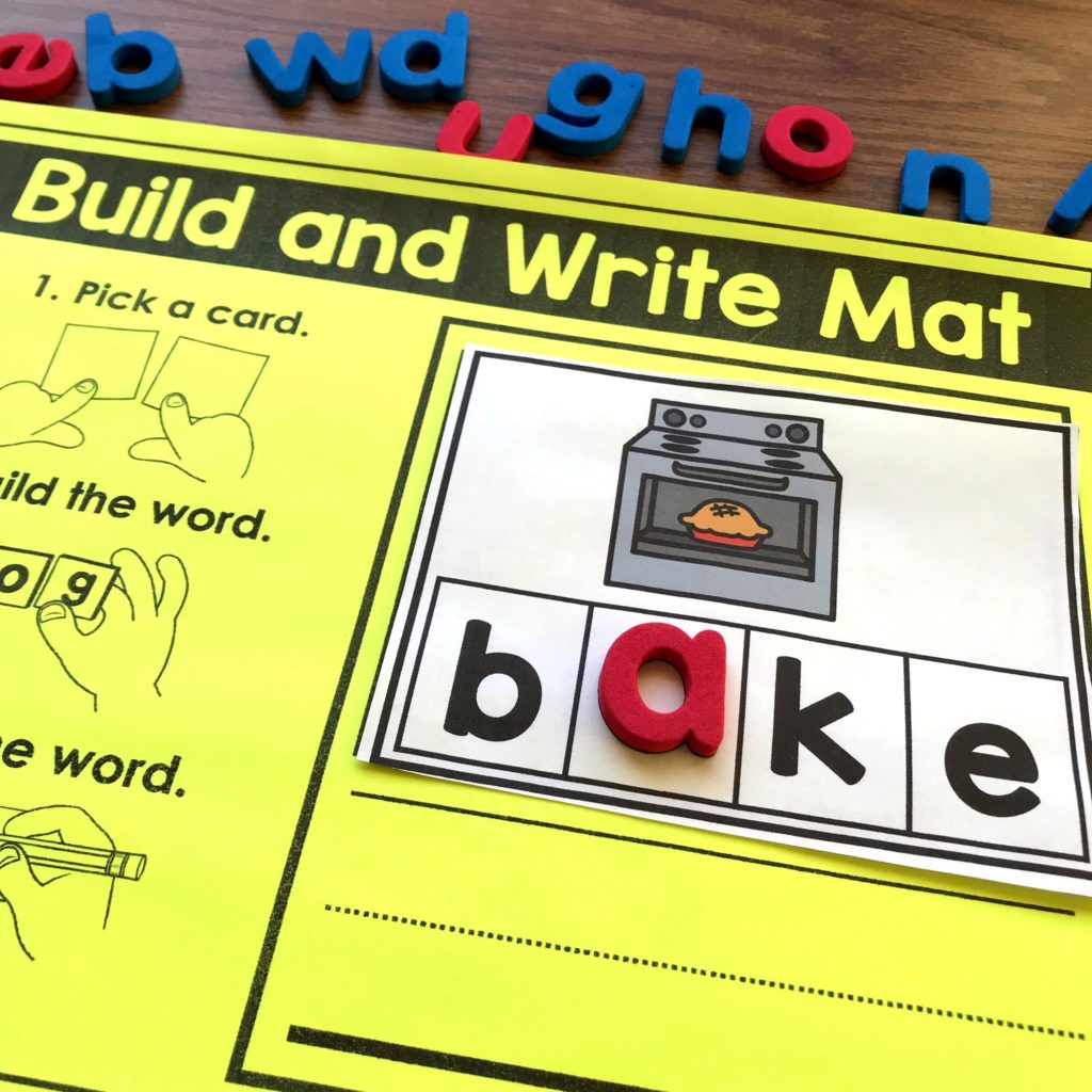 Build and Write - CVCe phonics cards