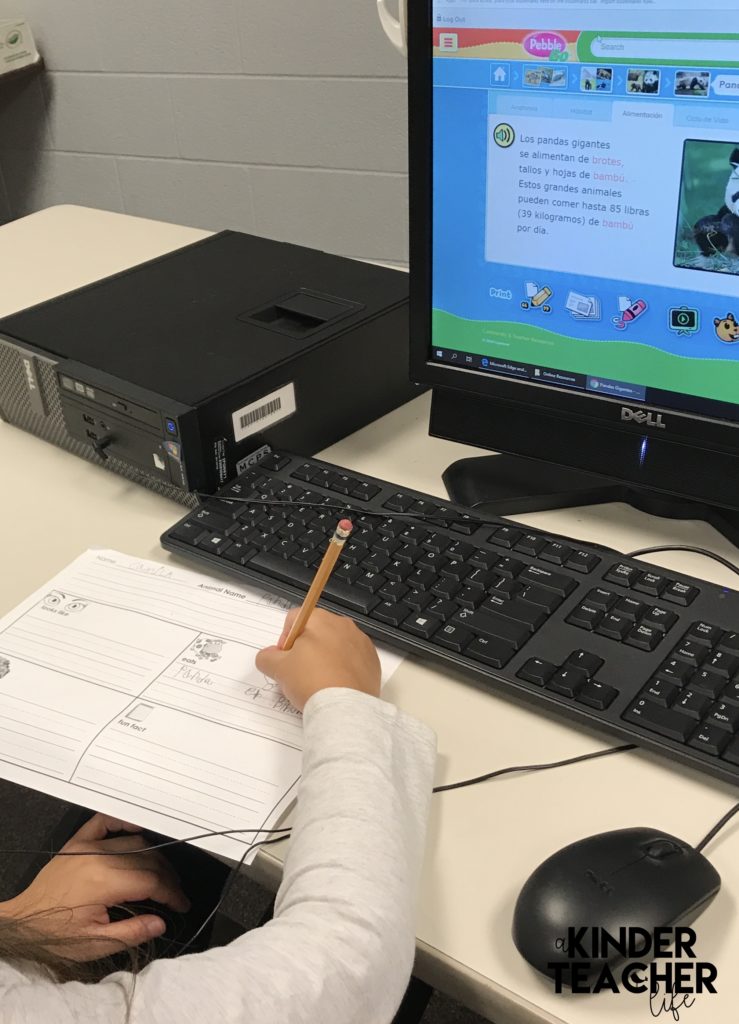 Students use Pebble Go to write a research book. Read the blog to get free writing templates to write an animal research book. 