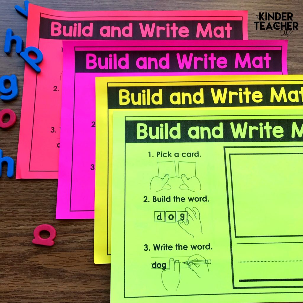 Build and Write Phonics Cards and Mats