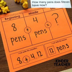 This article is about how to use a beginning, middle and end graphic organizer to solve addition and subtraction word problems. Click here to read the article and download the B-M-E graphic organizer freebie.