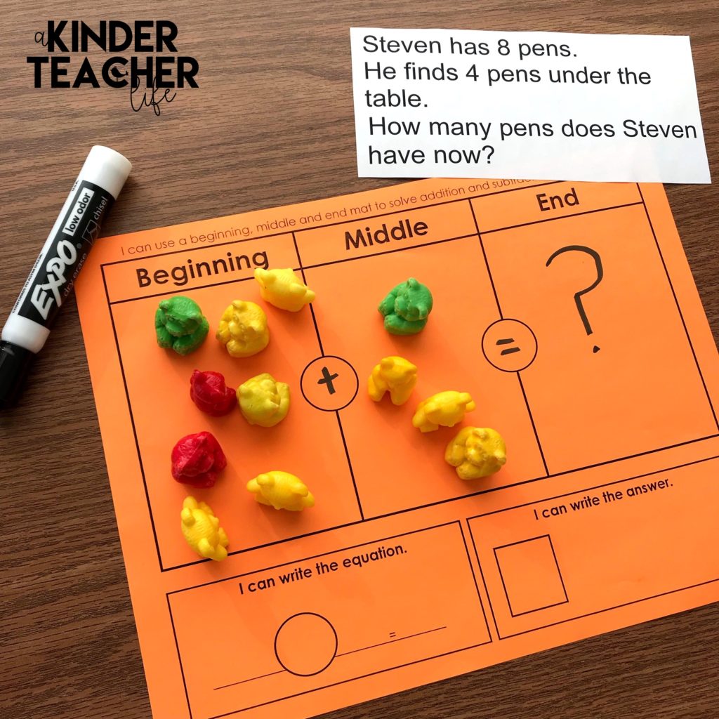 This article is about how to use a beginning, middle and end graphic organizer to solve addition and subtraction word problems. Click here to read the article and download the B-M-E graphic organizer freebie.