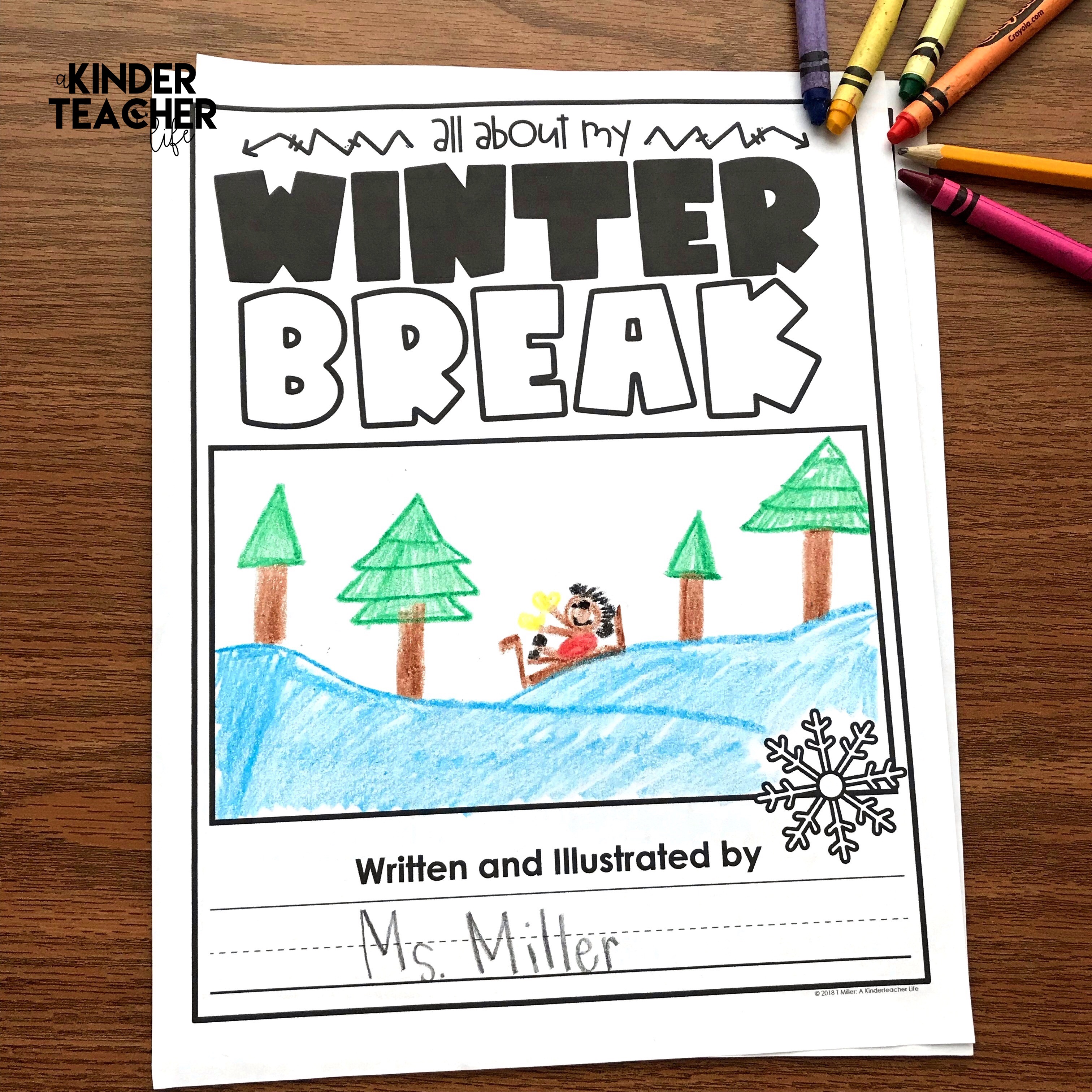 Free winter break writing template 