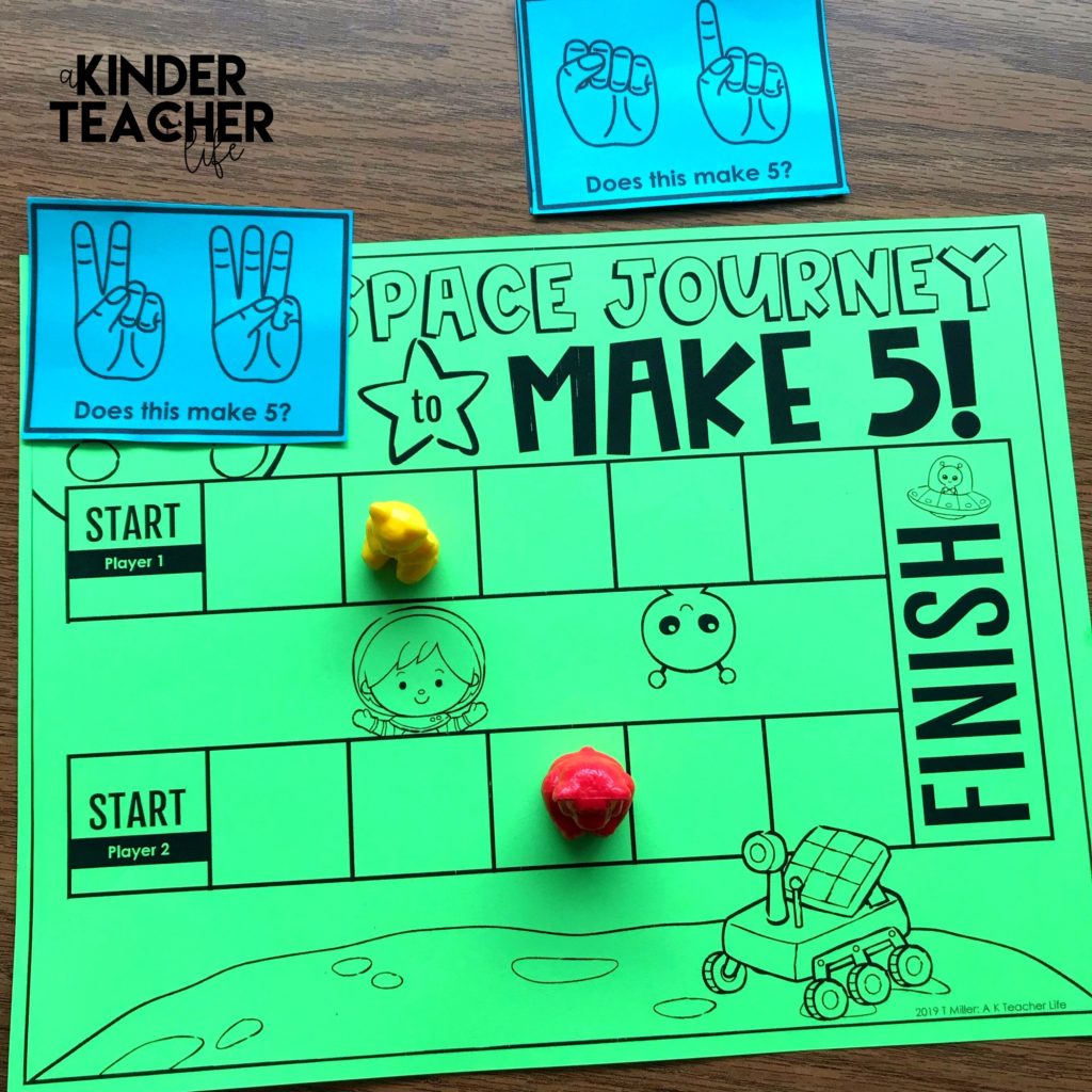 Decomposing numbers between 5 and 10 using hands-on, engaging games and activities. Students will practice decomposing a number in more than 1 way, finding the number that makes 10 and solve word problems. 