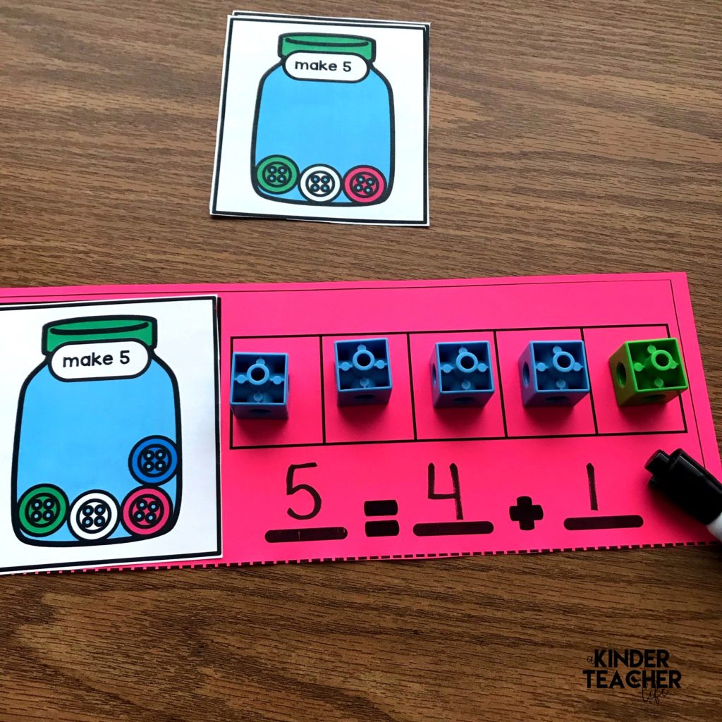 Decomposing numbers between 5 and 10 using hands-on, engaging games and activities. Students will practice decomposing a number in more than 1 way, finding the number that makes 10 and solve word problems. 