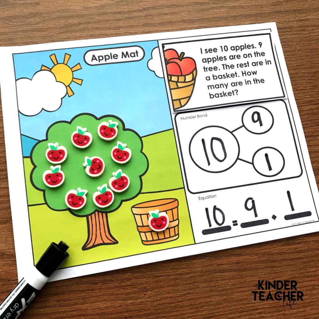 Decomposing numbers between 5 and 10 using hands-on, engaging games and activities. Students will practice decomposing a number in more than 1 way, finding the number that makes 10 and solve word problems. 