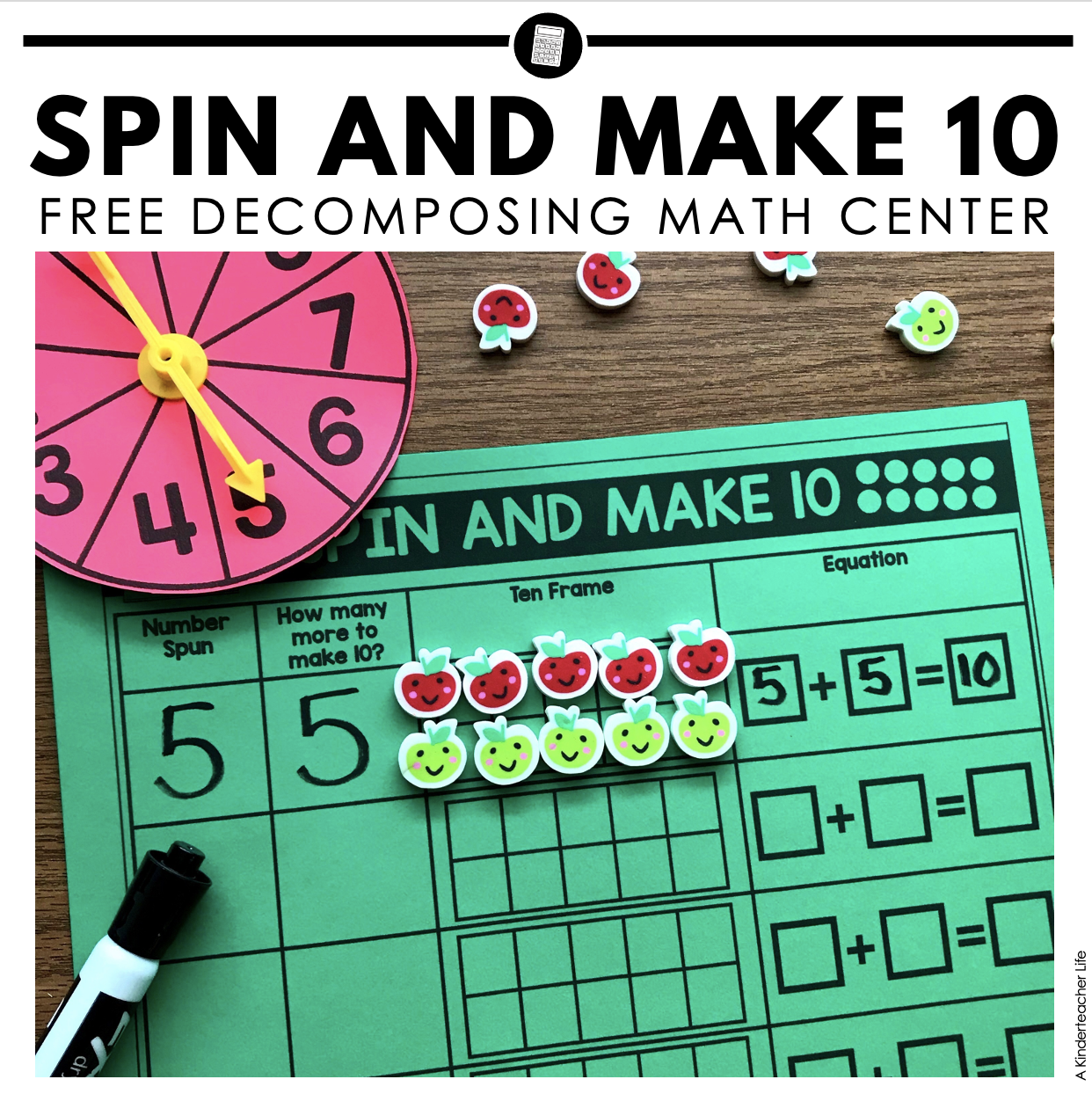Spin and Make 10 – Freebie Math Game