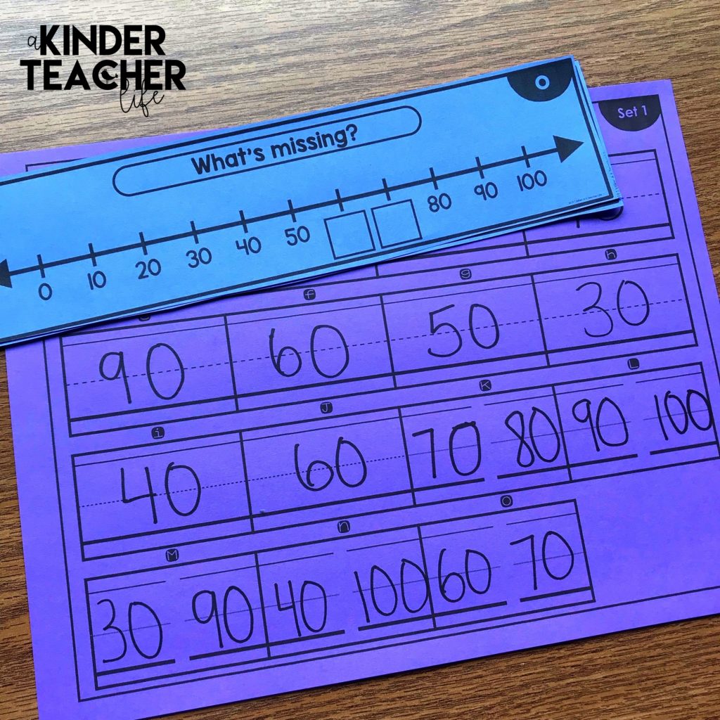 Counting to 100 activity - Students count, say and record the missing numbers. 