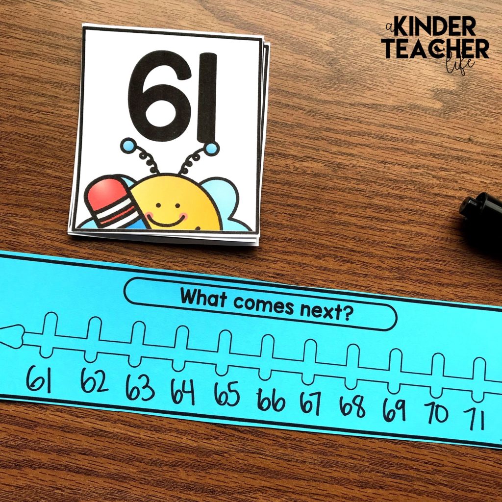 Counting to 100 activity - Students pick a card and record the next 10 numbers. 