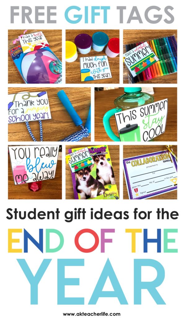 Free end of the year gift tags for students presents! 
