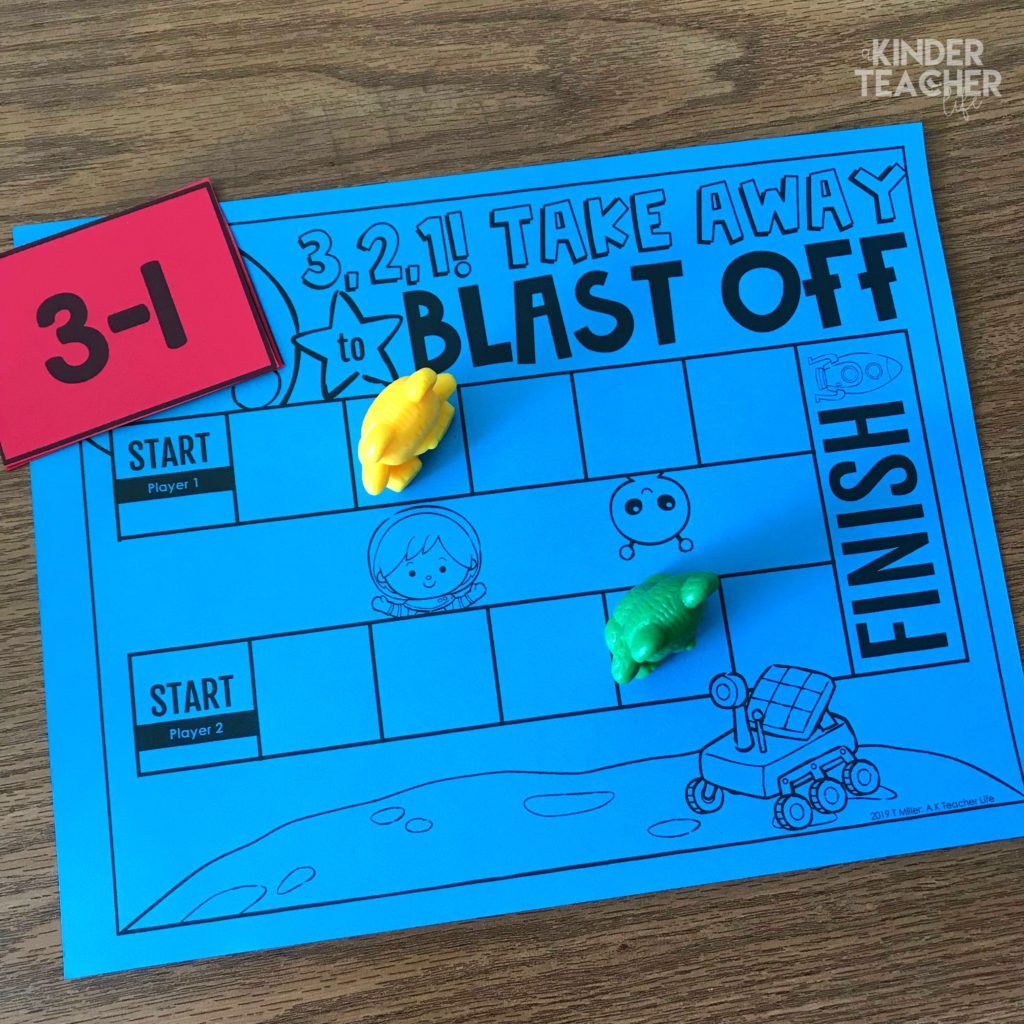 Hands-on math center activities for teaching one more, one less! Let students explore adding 1 and taking away 1 by playing partner games, building with manipulatives and acting out word problems.  These activities are perfect for small group instruction or math center activities. 