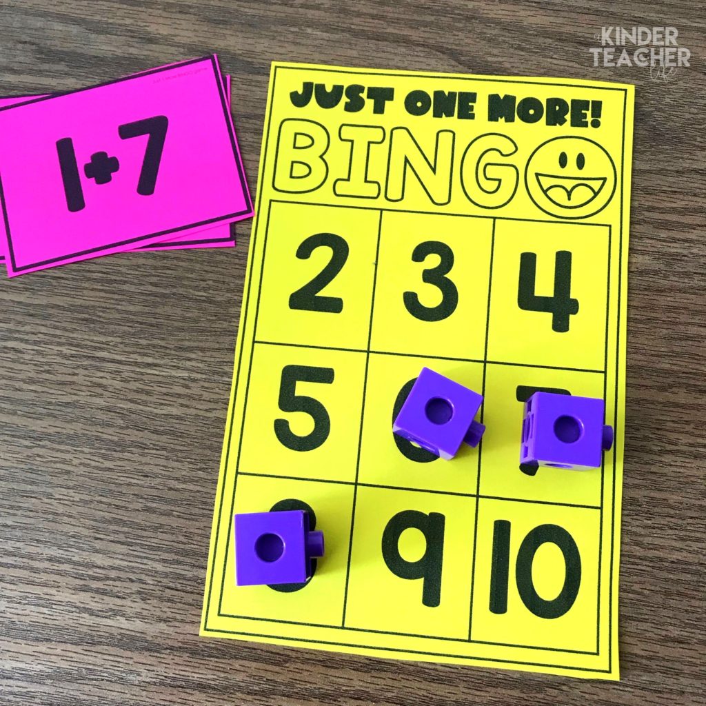 Hands-on math center activities for teaching one more, one less! Let students explore adding 1 and taking away 1 by playing partner games, building with manipulatives and acting out word problems.  These activities are perfect for small group instruction or math center activities. 