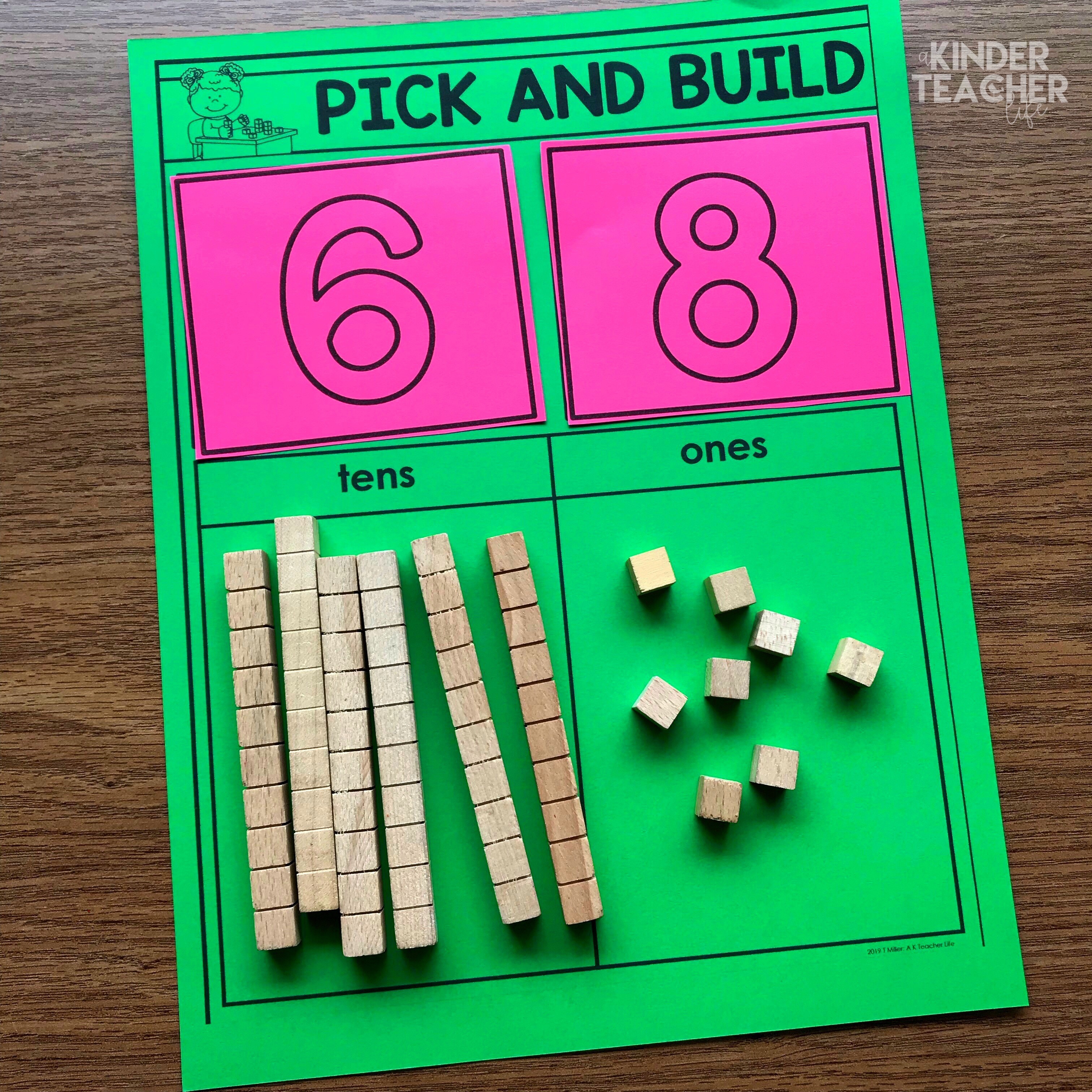 Teacher Made Math Center Learning Resource Game Place Value Tens & Ones 