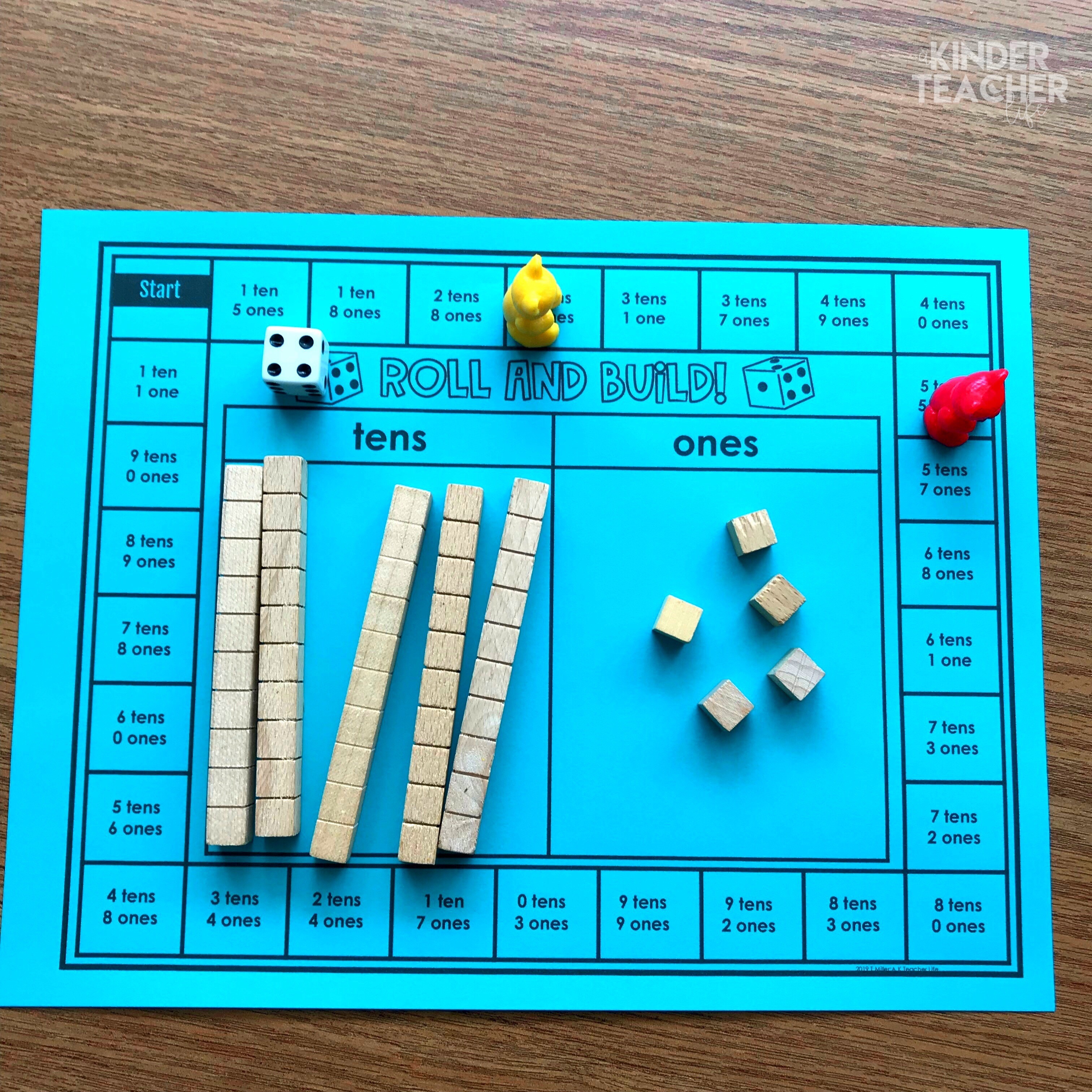 Place value board game 