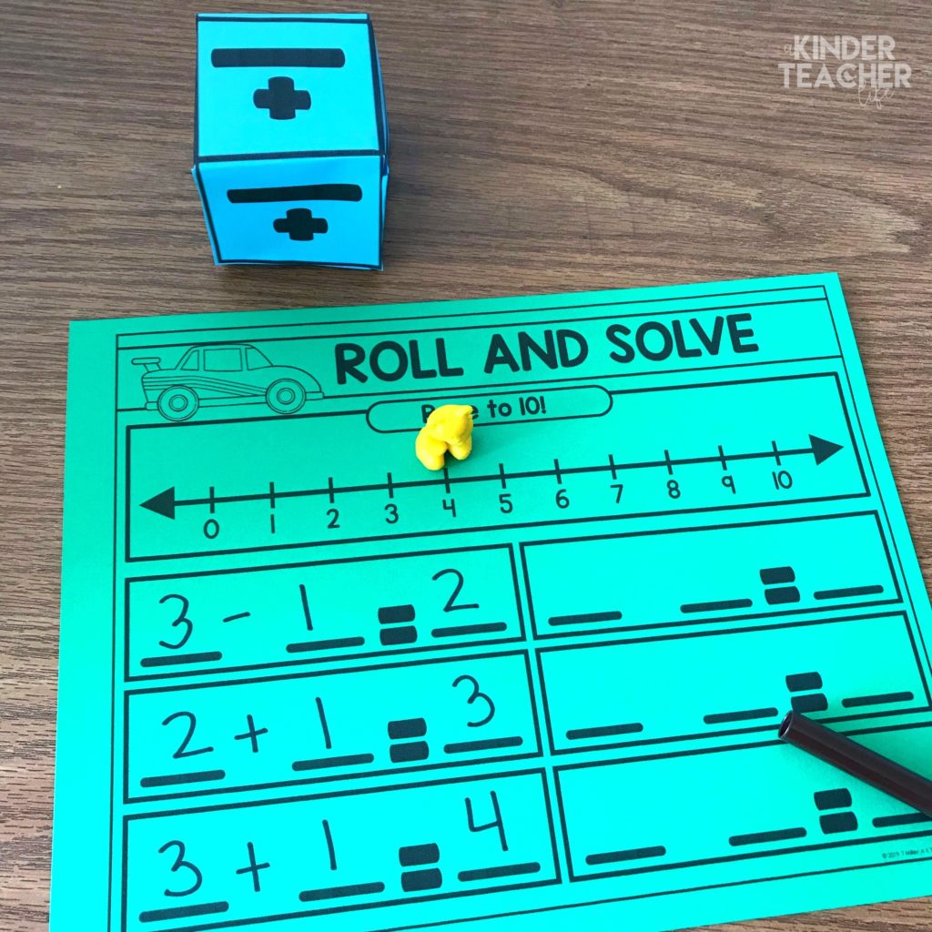 Hands-on math center activities for teaching one more, one less! Let students explore adding 1 and taking away 1 by playing partner games, building with manipulatives and acting out word problems.  These activities are perfect for small group instruction or math center activities. 