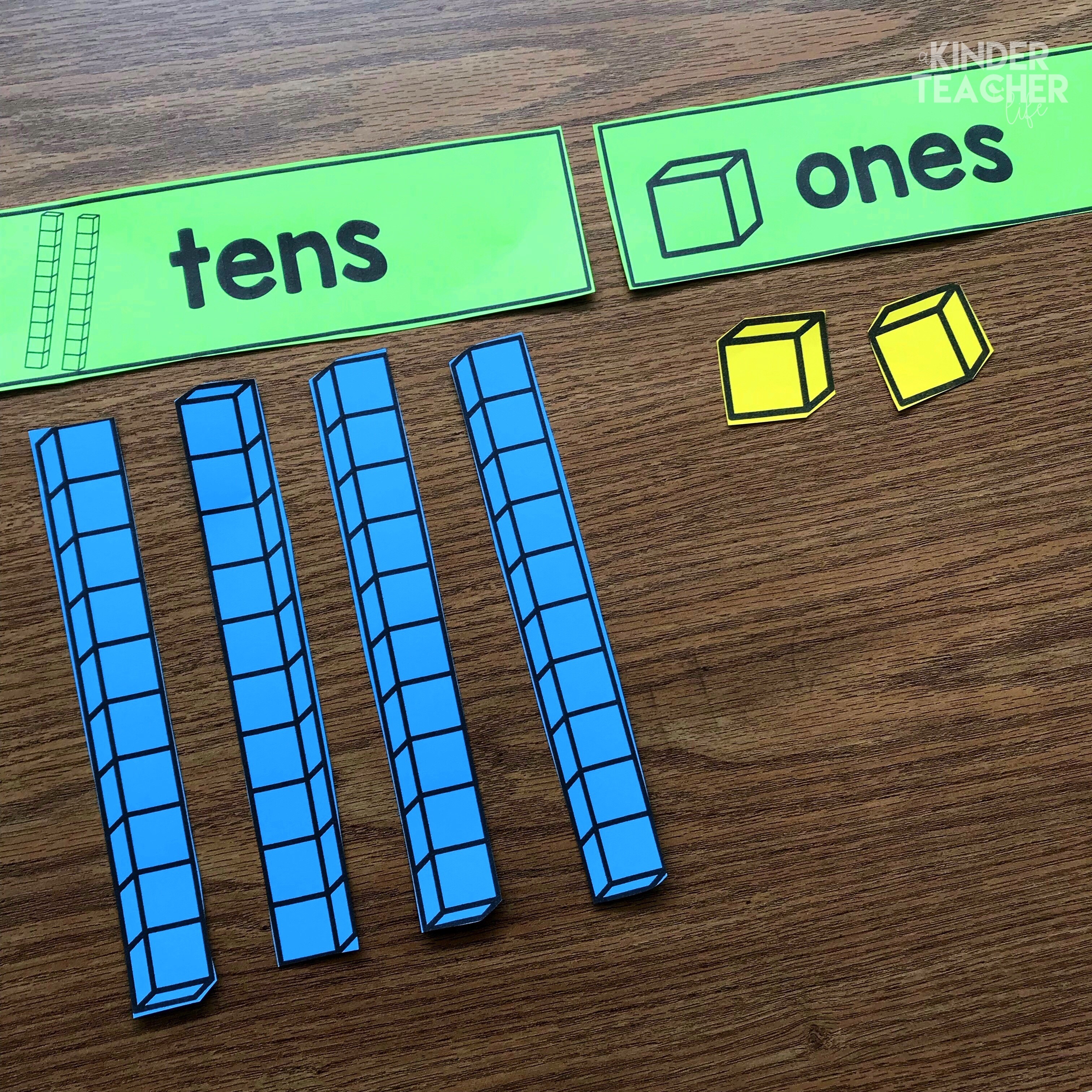 Place Value Math Center games  for first graders! 22 hands-on math center activities that will teach students how to write, model and draw 2-digit numbers using tens and ones. 