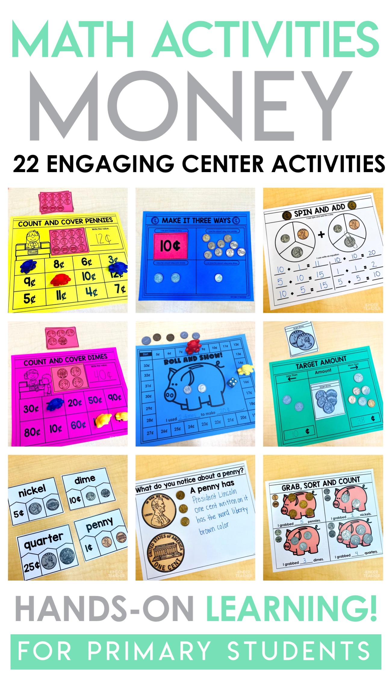 Piggy Bank Coin Recognition Sorting Activity (Teacher-Made)