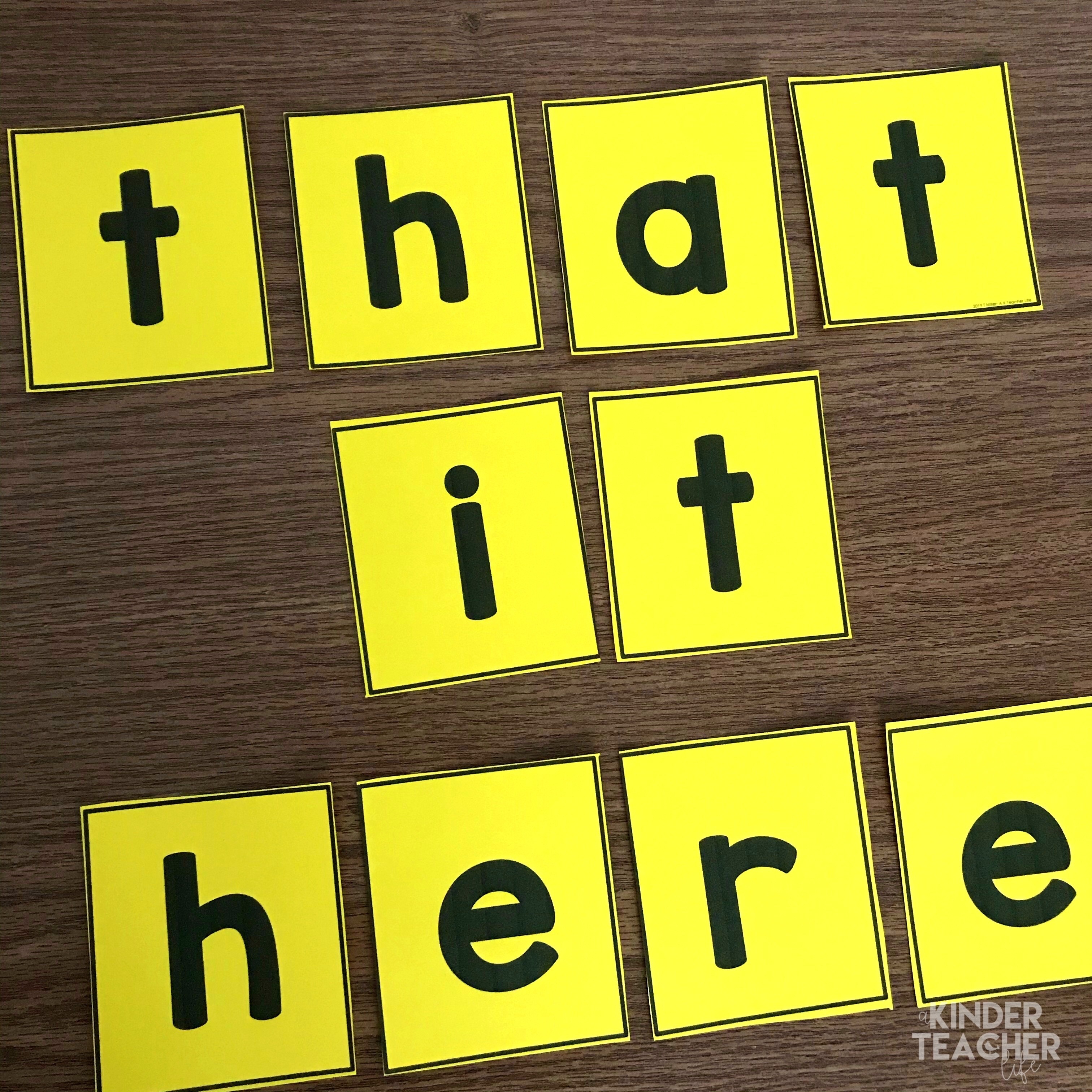 Sight word activity - mix up the letters and have another student put them in correct order. 