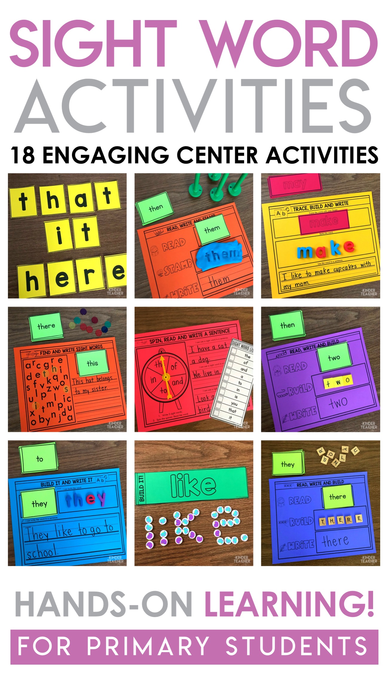 Hands-on sight word activities 