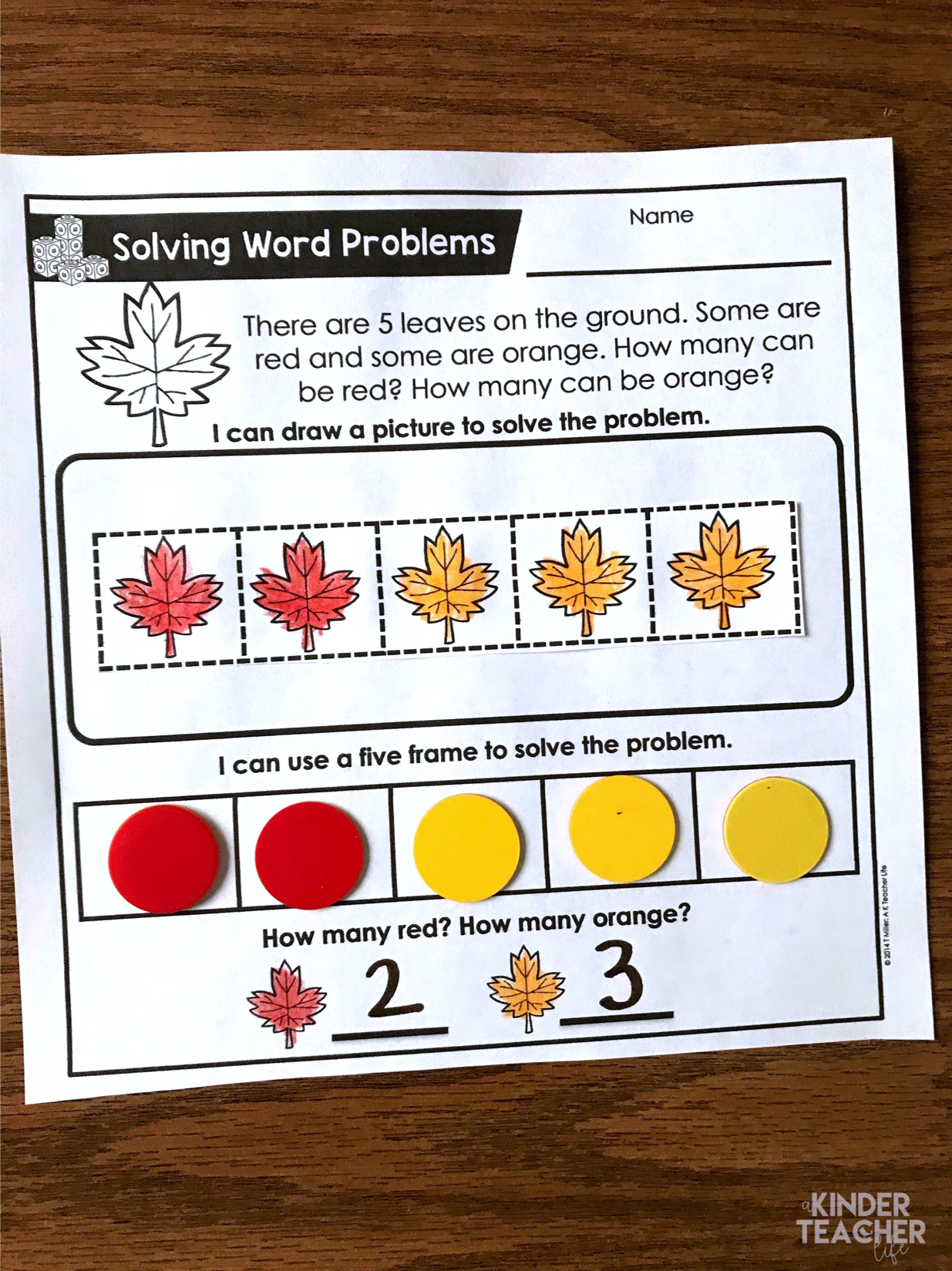 Free fall-themed word problems. Students solve math word problems using multiple strategies such as a ten frame, drawing a picture and using a number line. They also write an equation. 