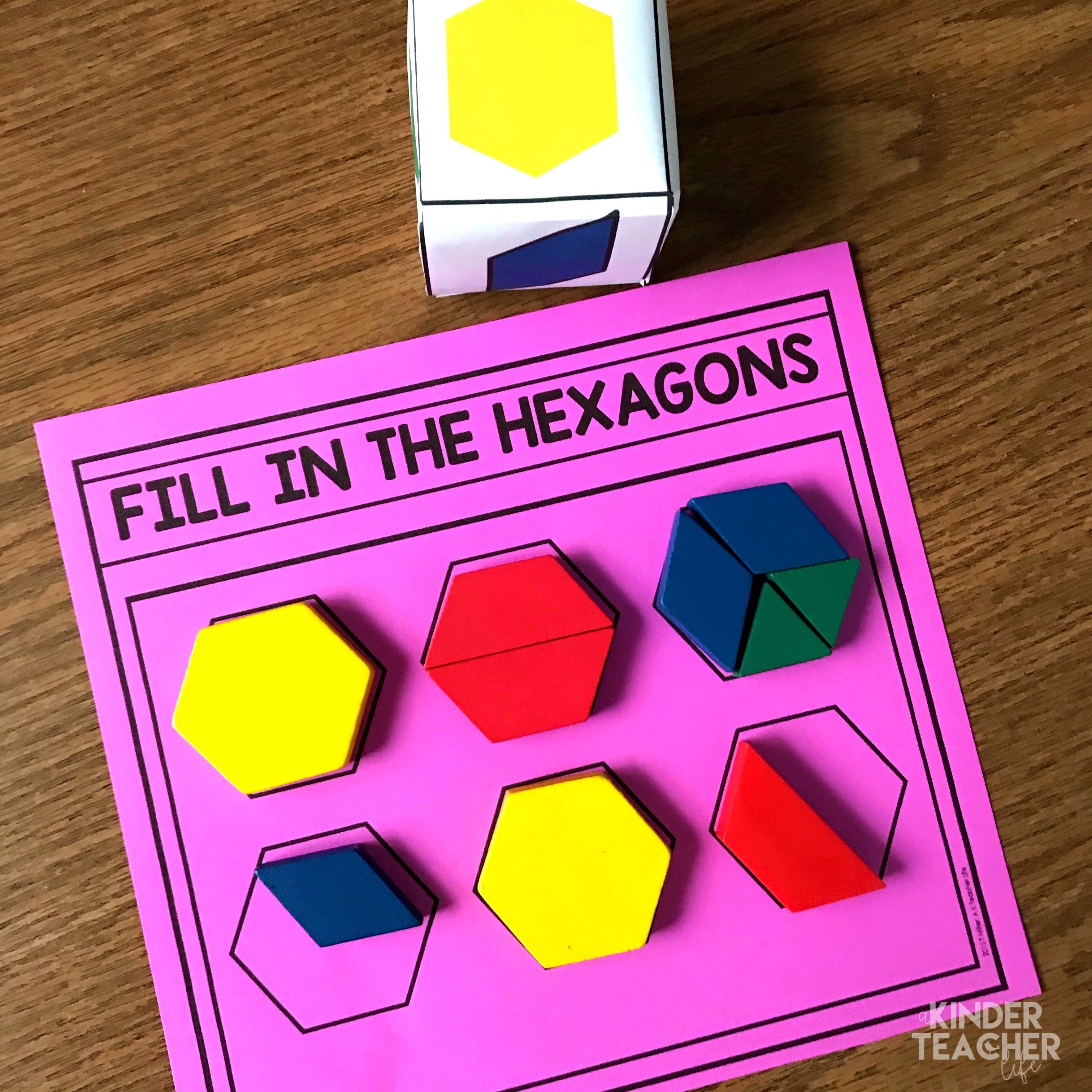Use pattern blocks to compose hexagons. 