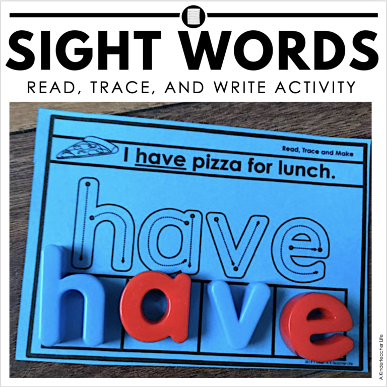 Sight Word Game: Read, Trace, and Make
