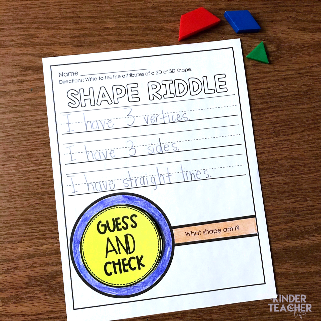 Create shape riddles using the shape attributes
