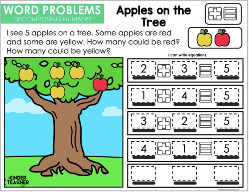 Decomposing Math Problems for Google Classroom - A Kinderteacher Life