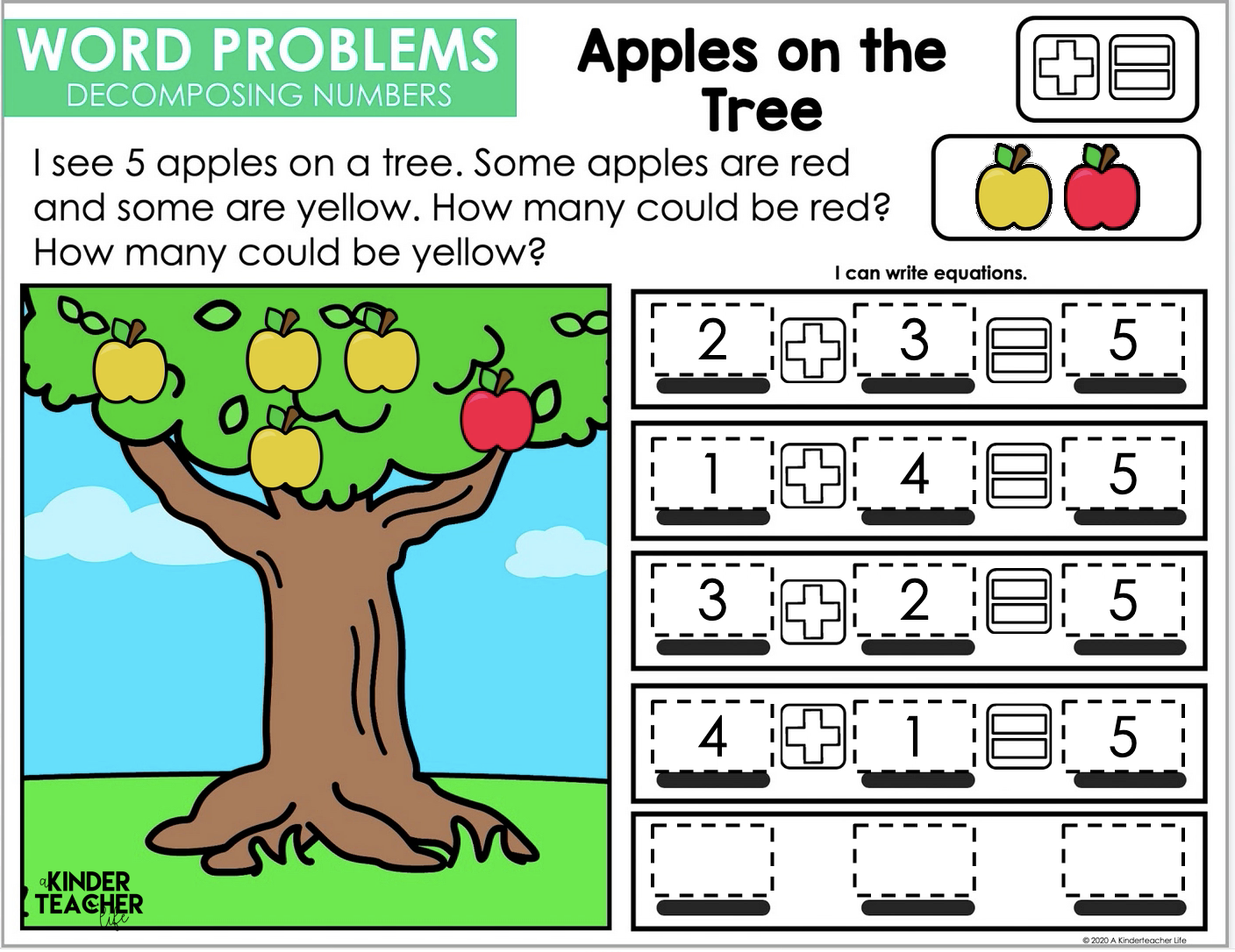 Working on how to decompose numbers? Try this digital, math word problem resource for Google Classroom. Students solve word problems by acting them out. This self-checking activity is perfect for math centers and at-home learning. 